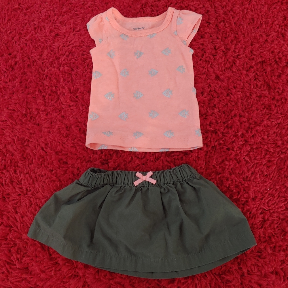 Outfit. Skirt and shirt.